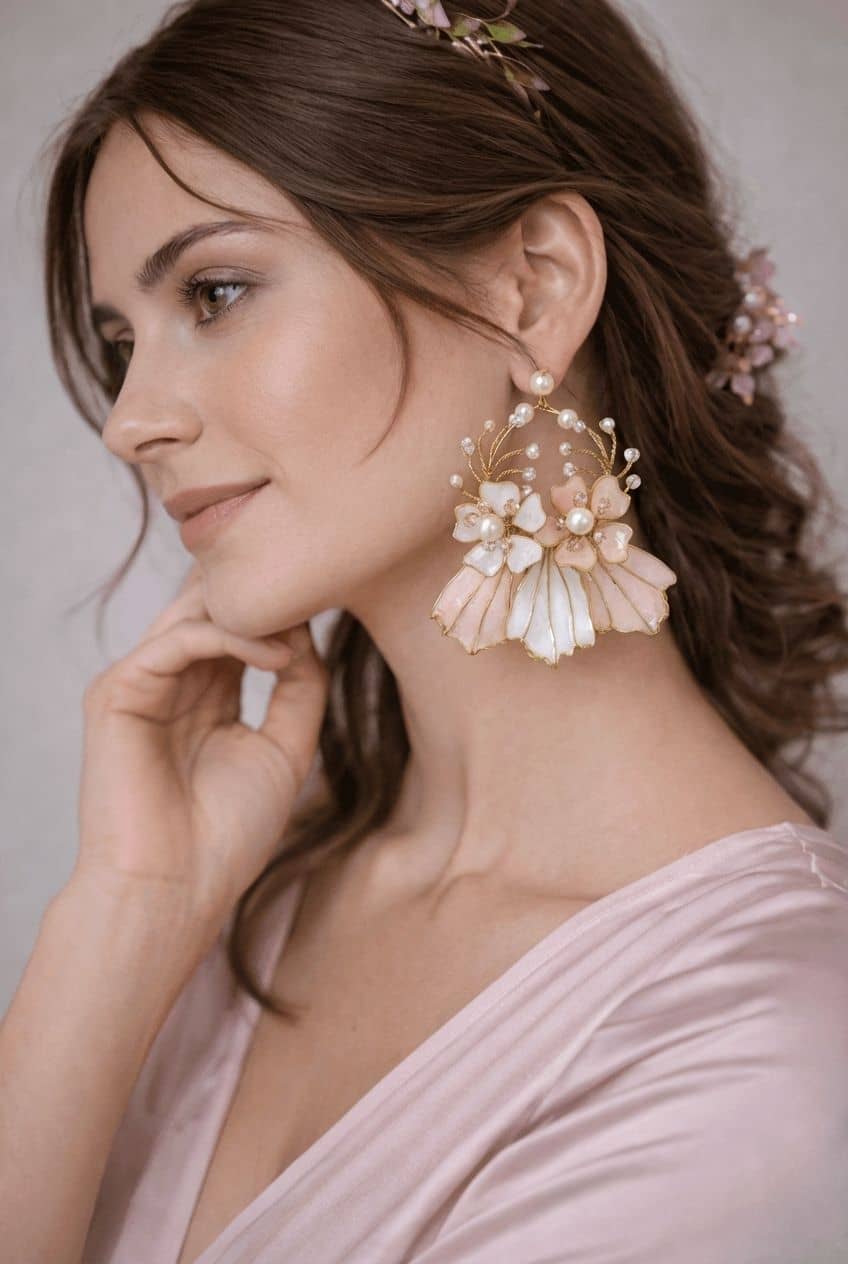 Delicate Strawberry Essence Pearl Jhumka Earrings for Women & Girls